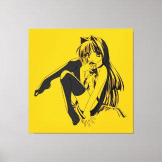 Lienzo Manga, Neko Catgirl Furry Anime Loli Slave Canvas