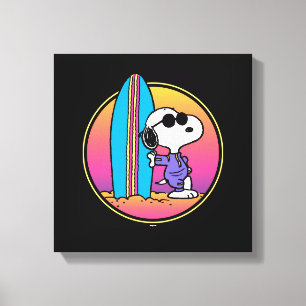Lienzo Maní   Snoopy Beach Beagle