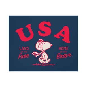 Lienzo Maní   Tierra libre de Snoopy USA