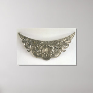 Lienzo Manija de una placa que muestra el nacimiento de