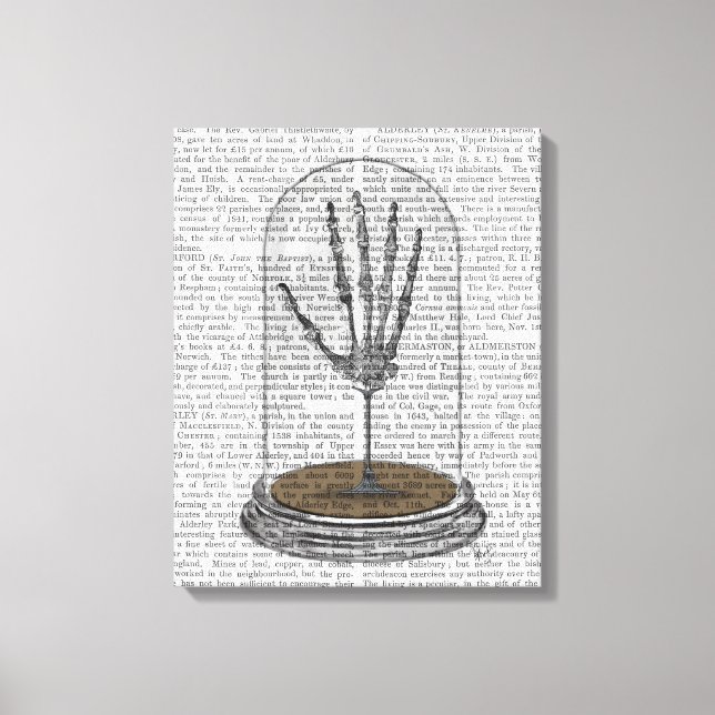 Lienzo Mano De Esqueleto En Bell Jar (Anverso)
