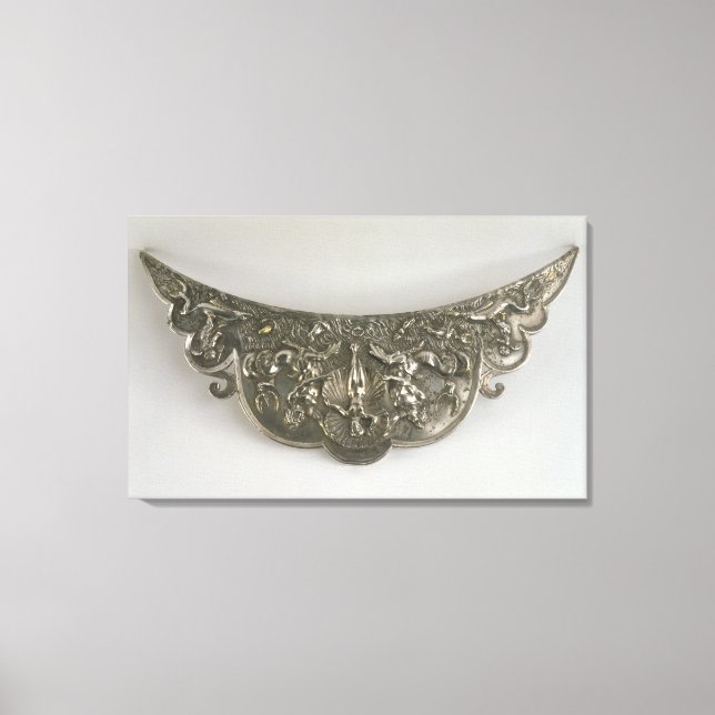 Lienzo Mano de una placa que muestra el nacimiento de Ven (Anverso)