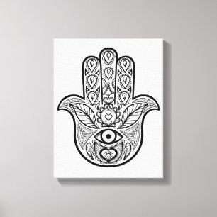 Lienzo Mano inspirada 6 de Hamsa