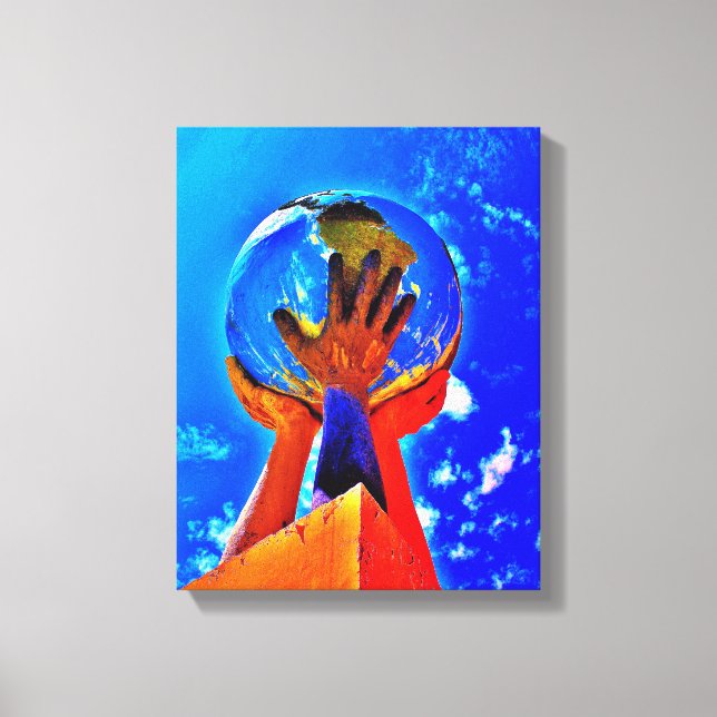 Lienzo Manos de ayuda II (Anverso)