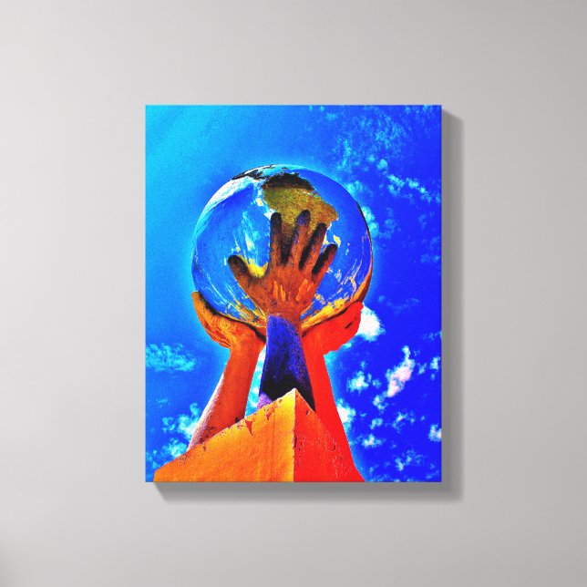 Lienzo Manos de ayuda II (Anverso)