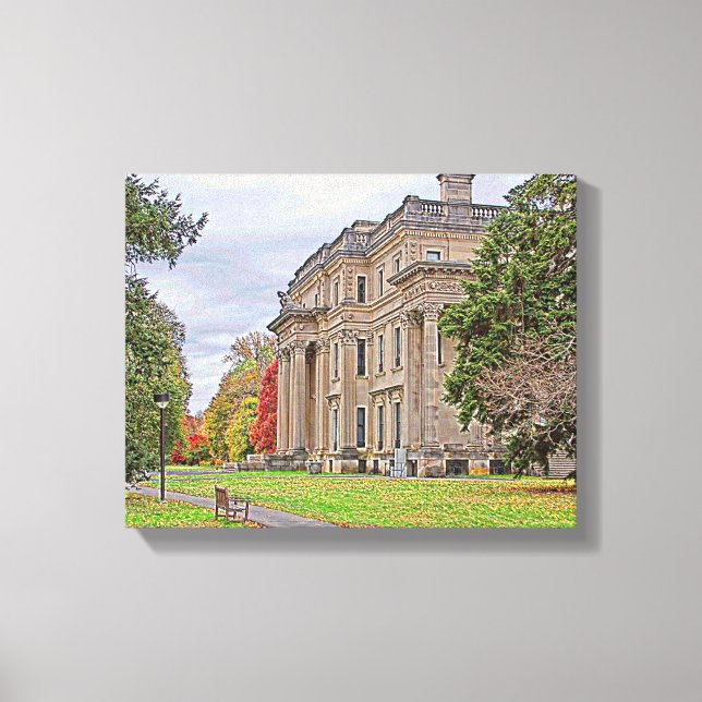 Lienzo Mansión construida a la vanguardia (Anverso)