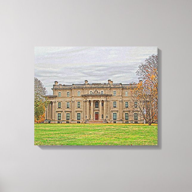 Lienzo Mansión construida a la vanguardia (Anverso)