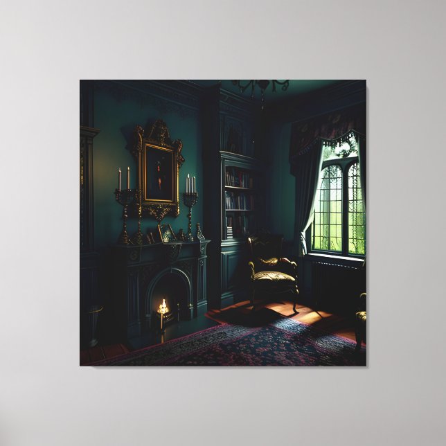Lienzo Mansión interna gótica 1 (Anverso)