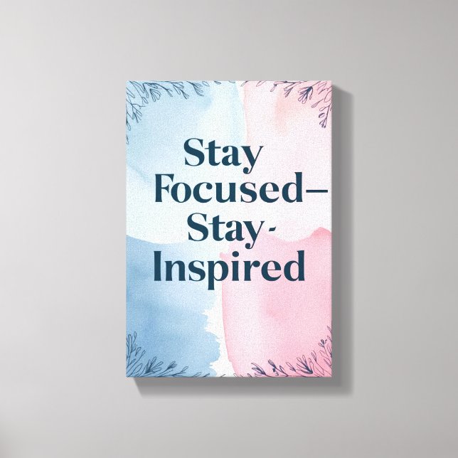 Lienzo Mantén el Enfoque Mantén la Inspiración (Anverso)