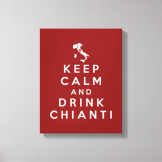 Lienzo Mantener la calma y beber Chianti