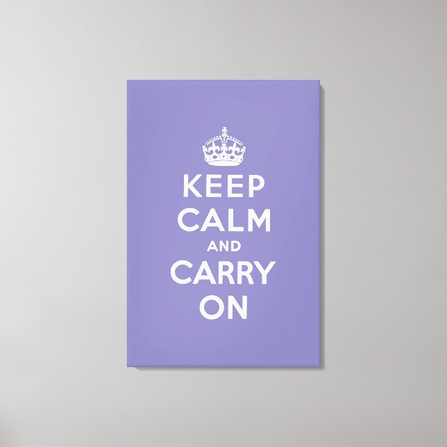 Lienzo mantener la calma y continuar (Anverso)