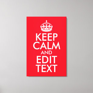 Lienzo Mantener la calma y editar texto