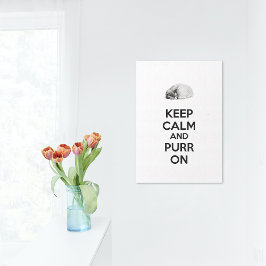 Lienzo Mantener la calma y el error en el gato durmiente