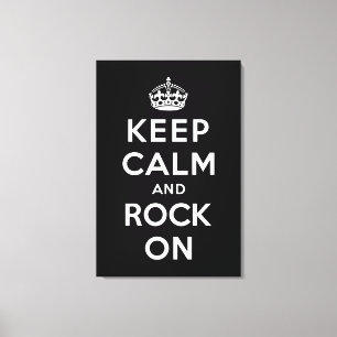 Lienzo Mantener la calma y el rock en marcha