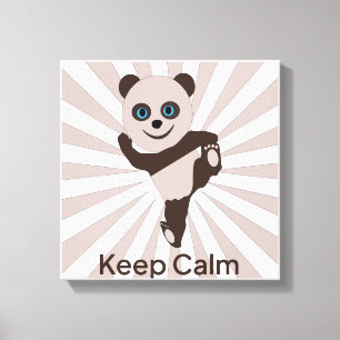 Lienzo mantener tranquilo a panda