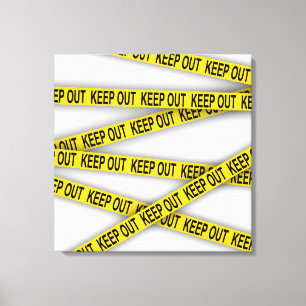 Lienzo Manténgase alejado y no cruce la cinta de la polic