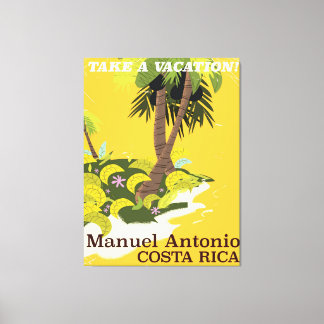 Lienzo Manuel Antonio, poster de viajes vintage de Costa 