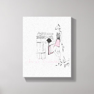 Lienzo Manzana silvestre   Arc De Triomphe - Girly Sketch