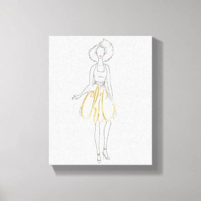 Lienzo Manzana silvestre | Palabras de estilo - Vestido d (Anverso)