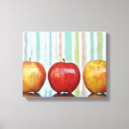 Lienzo Manzanas de gala, bandas multicolores