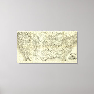 Lienzo Map Ohio y Mississippi Railway