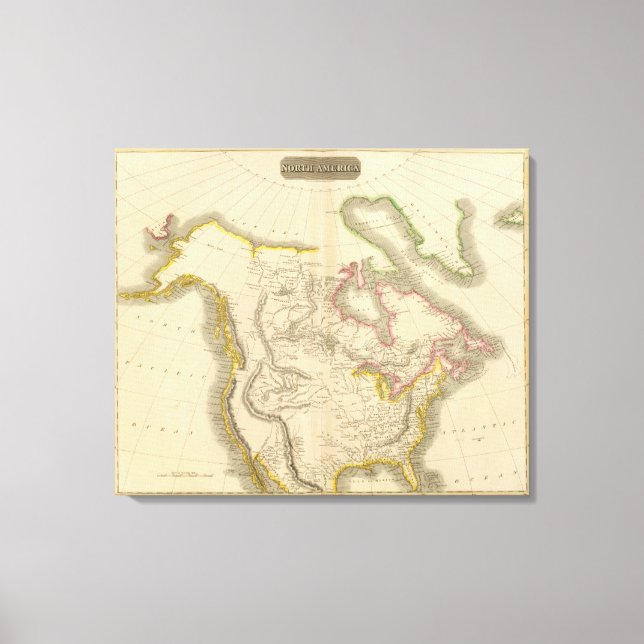 Lienzo Mapa 2 de Norteamérica (Anverso)