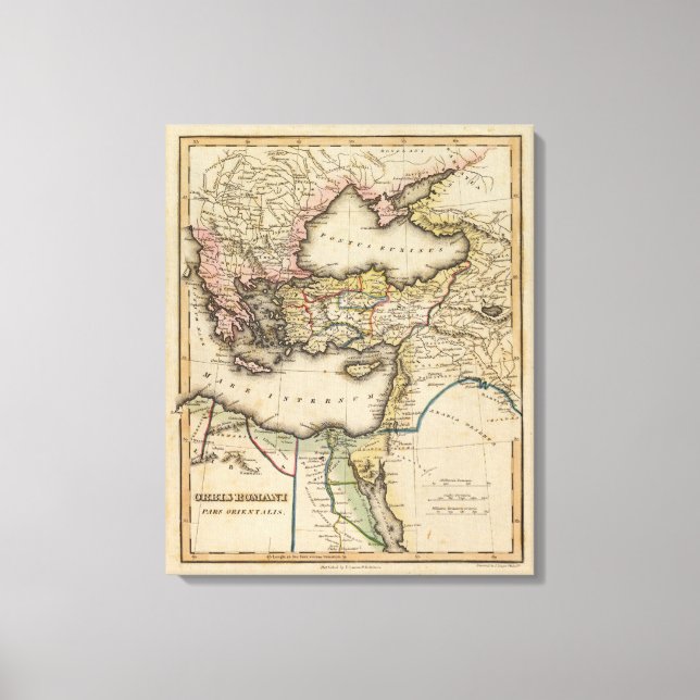 Lienzo Mapa 2 del Atlas del Oriente Medio (Anverso)