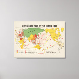 Lienzo Mapa actualizado de la guerra mundial (1942)