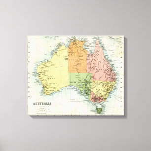 Lienzo Mapa antiguo de Australia