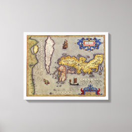 Lienzo Mapa antiguo de Japón por Mercator y Hondius
