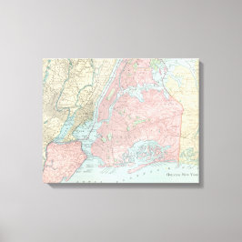 Lienzo Mapa antiguo de la ciudad de Nueva York