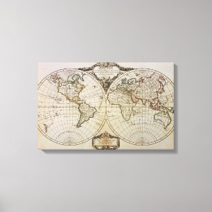 Lienzo Mapa antiguo del mundo