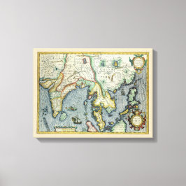 Lienzo Mapa Antiguo del Sudeste Asiático por Mercator / H