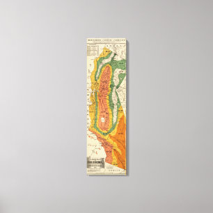 Lienzo Mapa climático de California