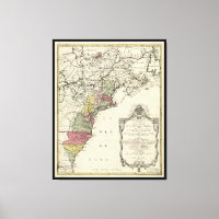 Mapa colonial de América de Matthaus Lotter (1776)