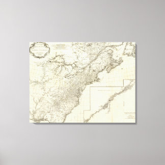 Lienzo Mapa compuesto de Canadá