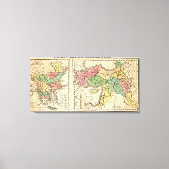 Lienzo Mapa cronológico de Turquía (Anverso)