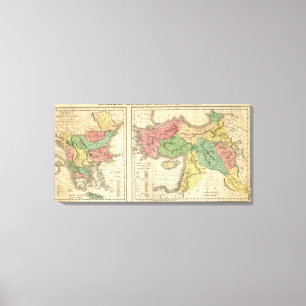Lienzo Mapa cronológico de Turquía