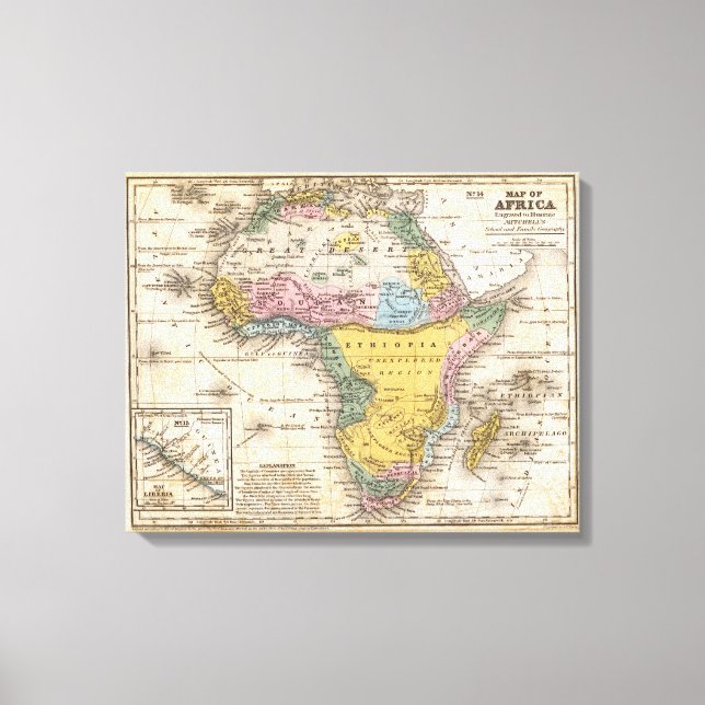 Lienzo Mapa de África (Anverso)