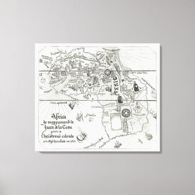 Lienzo Mapa de África | 1500 2 (Anverso)