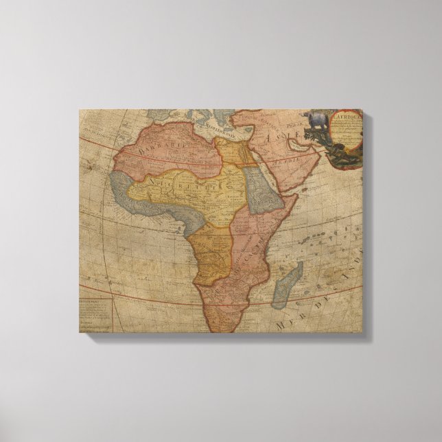 Lienzo Mapa de África | 1700 2 (Anverso)