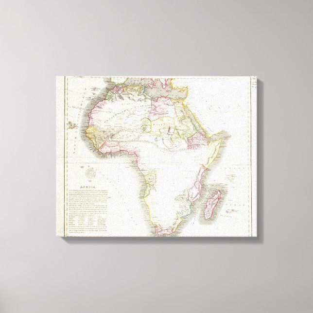 Lienzo Mapa de África, 1821 (Anverso)