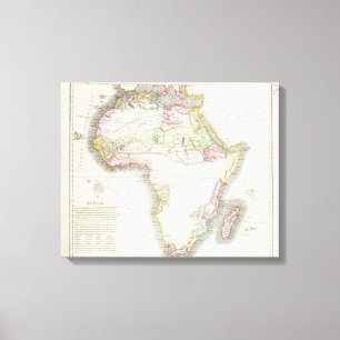 Lienzo Mapa de África, 1821