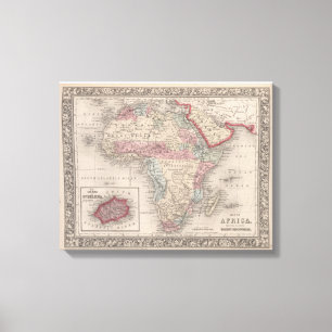 Lienzo Mapa de África con Santa Elena