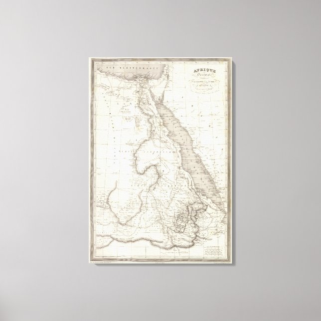 Lienzo Mapa de África Oriental (Anverso)