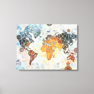 Lienzo Mapa de Air Afrique del Mundo