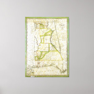 Lienzo Mapa de Alabama de Juan Melish (circa 1818-1820)
