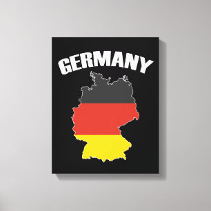 Lienzo Mapa de Alemania - Bandera alemana - Viajes de Deu