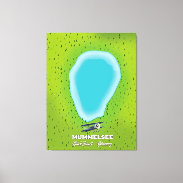 Lienzo Mapa de Alemania de la Selva Negra. (Anverso)