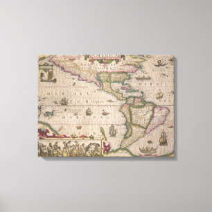 Lienzo Mapa de América, del Mercator "atlas", pub. por